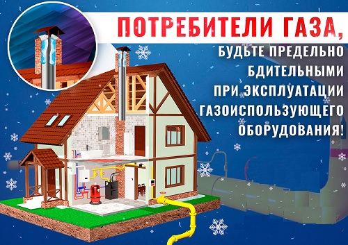 Меры безопасности при эксплуатации газоиспользующего оборудования в период значительного снижения температуры наружного воздуха